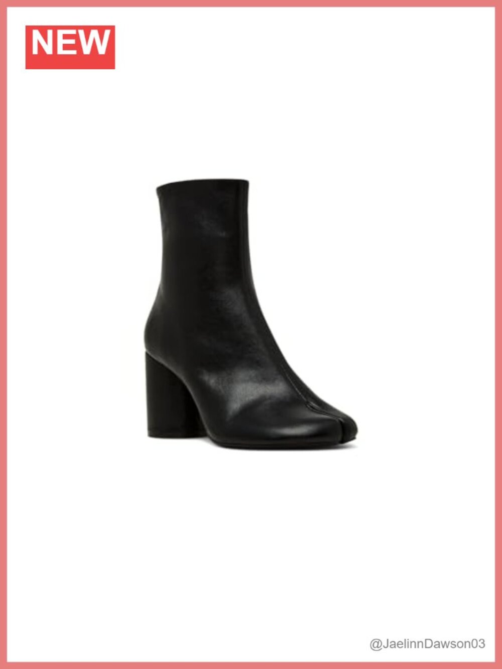 Leather Ankle Boots Comfortable Block Heel Zip Mid Calf Booties